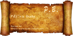 Póra Buda névjegykártya
